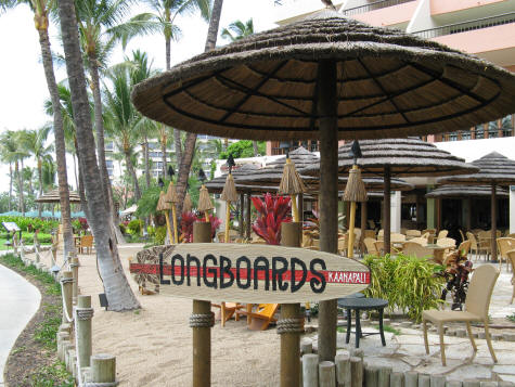 Restaurants at Kaanapali Beach on the Island of Maui